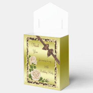 Ivory Blossom, Bows & Diamonds 70th Favour Box