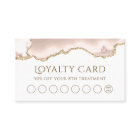 Ivory Blush agate loyalty card