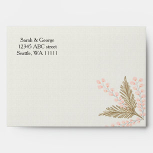 ivory blush gold floral envelope