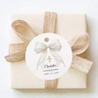 Ivory bow pearls Confirmation DIY
