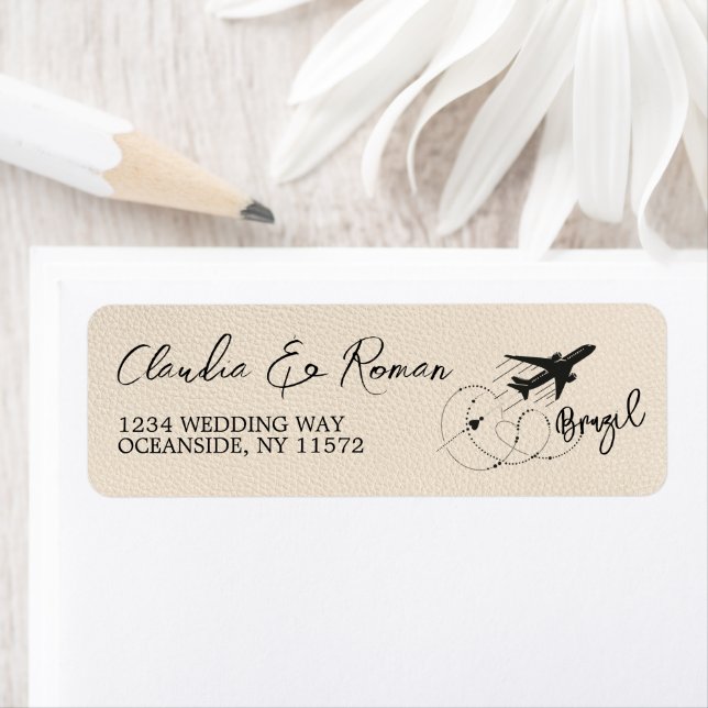 Ivory Brazil Passport Return Address Label (Insitu)