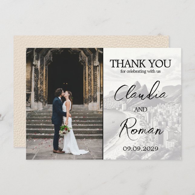 Ivory Brazil Passport Thank You Card (Front/Back)