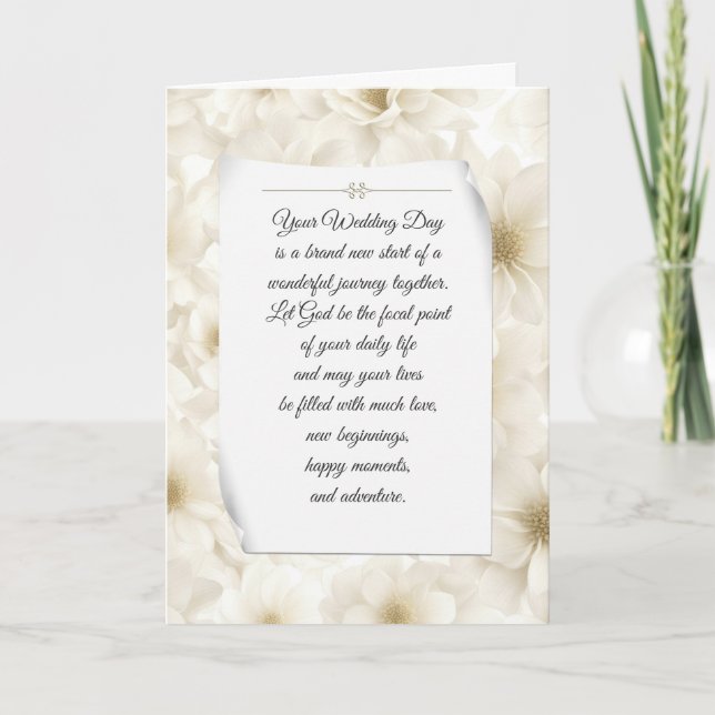 Ivory Bridal Flowers  Card (Front)