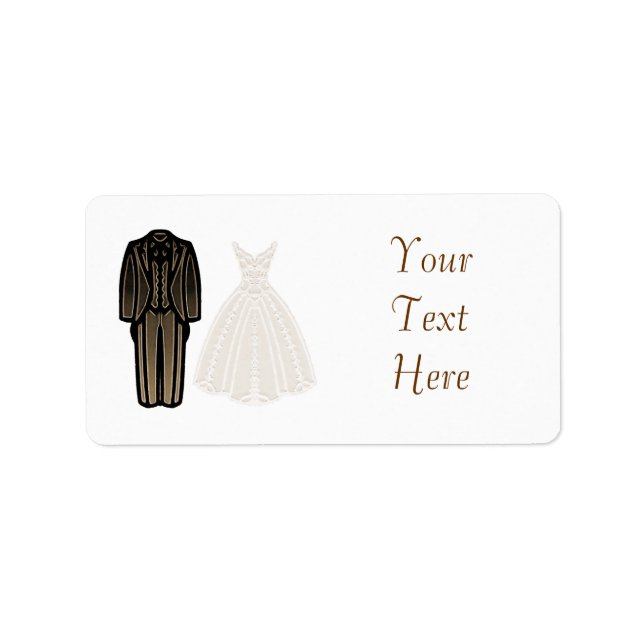 Ivory Bride and Groom Label (Front)