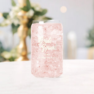 Ivory Bride Squad Bachelorette Party Can Glass