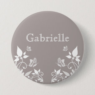 Ivory Butterfly Floral Button