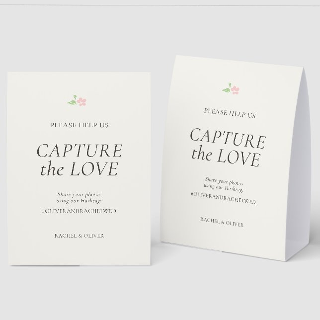 Ivory | Capture the Love Wedding Table Top  (Front/Back)