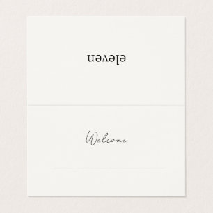 Ivory Chic Minimal Lined Wedding Folded Card