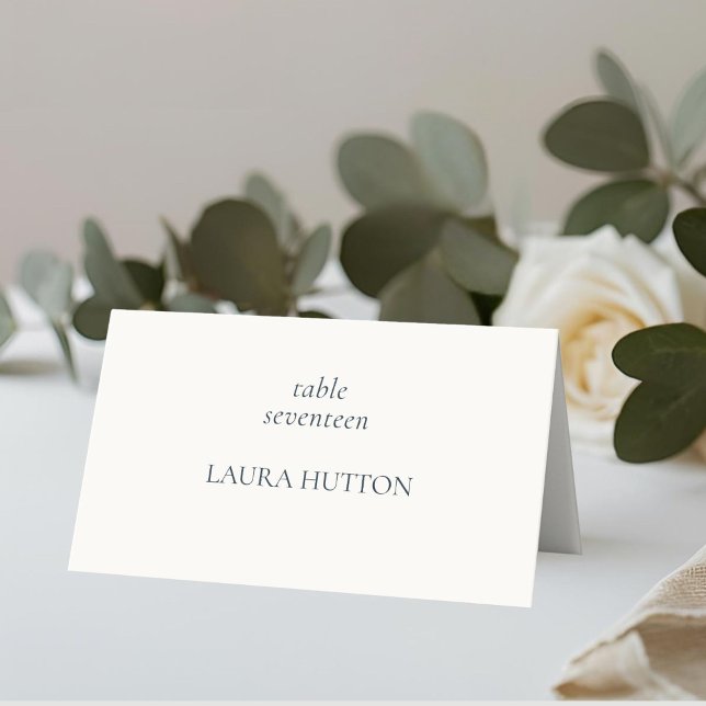Ivory | Chic Monogram Wedding  Place Card (Creator Uploaded)