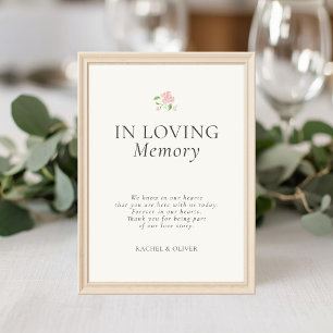 Ivory Chic Wedding In Loving Memory Poster