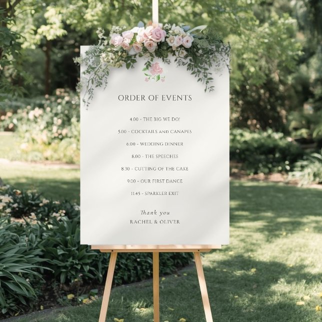 Ivory | Chic Wedding ORDER OF EVENTS Poster (Creator Uploaded)