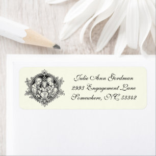 Ivory Classic Elegant Catholic Holy Family  Return Address Label