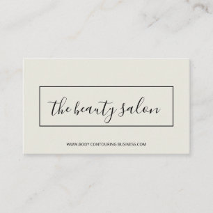 Ivory Clean Simple Design with rectangle frame Business Card
