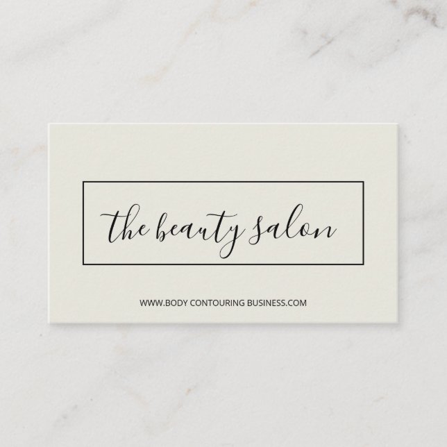 Ivory Clean Simple Design with rectangle frame Business Card (Front)