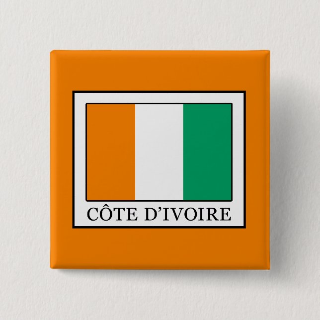 Ivory Coast 15 Cm Square Badge (Front)