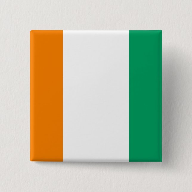 Ivory Coast 15 Cm Square Badge (Front)