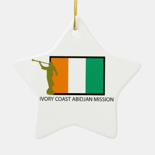 IVORY COAST ABIDJAN MISSION LDS CTR CERAMIC TREE DECORATION