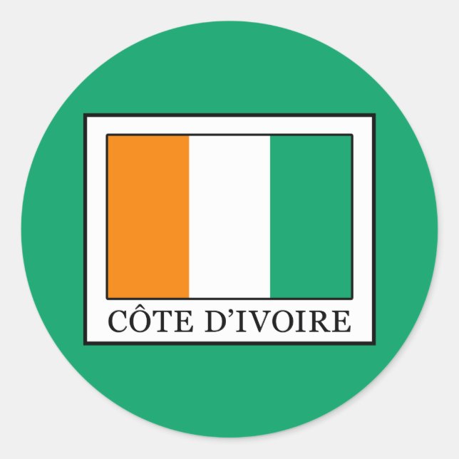 Ivory Coast Classic Round Sticker (Front)