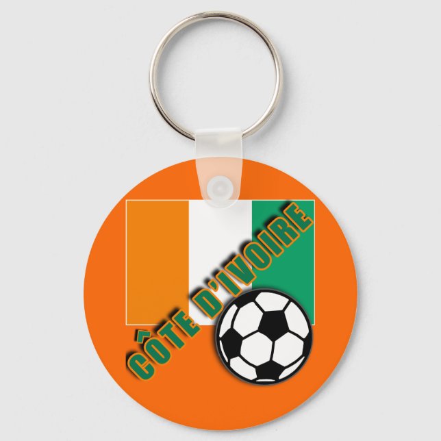 IVORY COAST COTE D'IVOIRE Soccer Fan Tshirts Key Ring (Front)