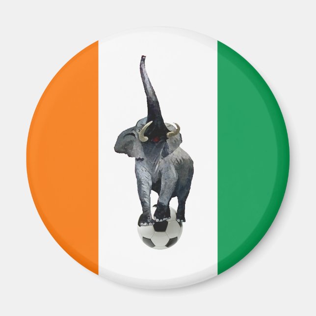 Ivory Coast Cote D'Ivore Soccer Flag Magnet (Front)