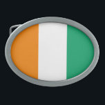 Ivory Coast Flag Belt Buckle<br><div class="desc">Patriotic flag of Ivory Coast.</div>