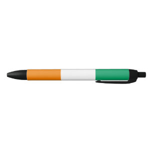 Ivory Coast Flag Black Ink Pen