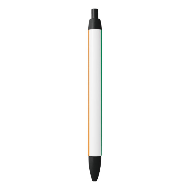 Ivory Coast Flag Black Ink Pen (Front Vertical)