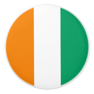 Ivory Coast Flag Ceramic Knob