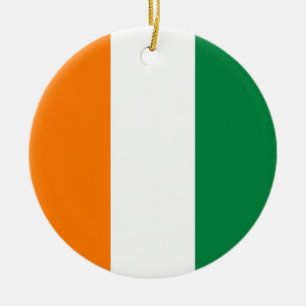 Ivory Coast flag Ceramic Ornament