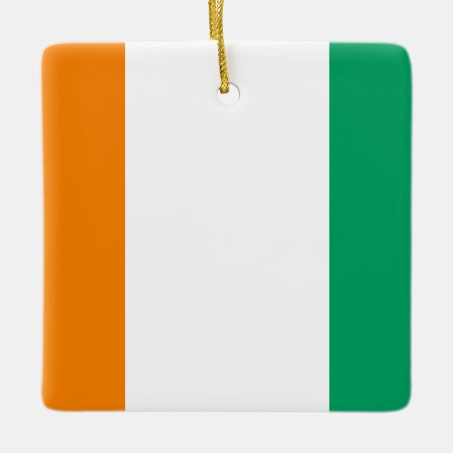 Ivory Coast Flag  Ceramic Ornament (Front)