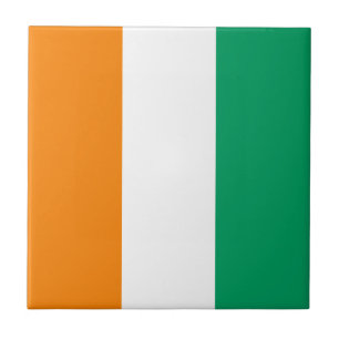 Ivory Coast Flag Ceramic Tile