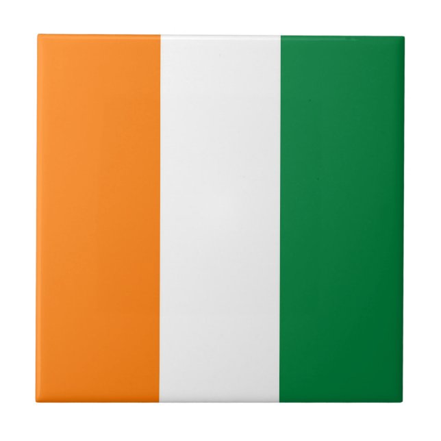 Ivory Coast flag Ceramic Tile (Front)