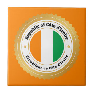 Ivory Coast Flag Ceramic Tile