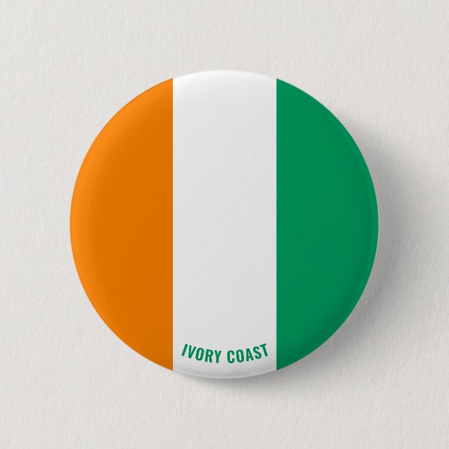 Ivory Coast Flag Charming Patriotic 6 Cm Round Badge (Front)