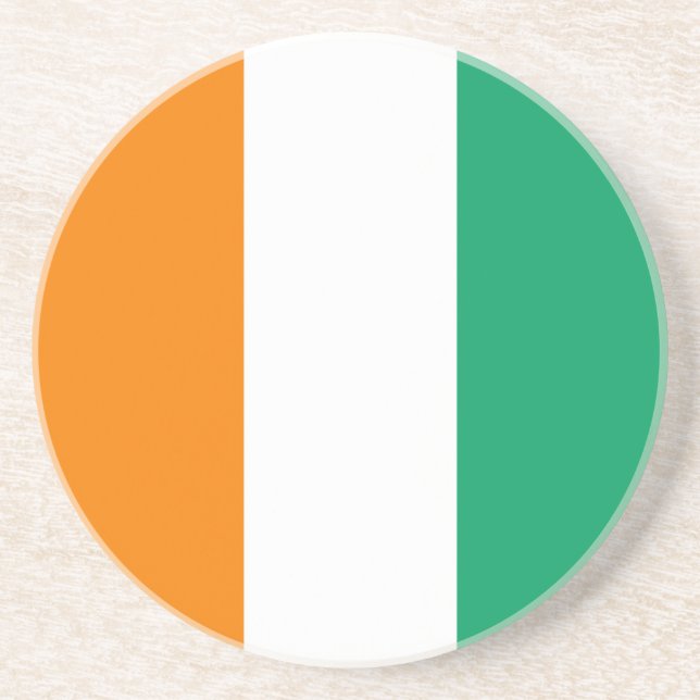 Ivory Coast Flag Coaster (Front)
