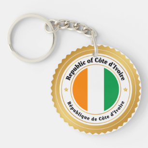 Ivory Coast Flag Key Ring