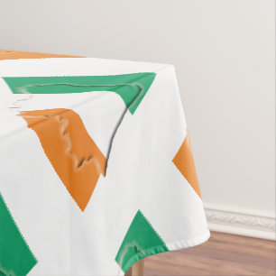 IVORY COAST FLAG MAP Stylish Patriotic Ivorian Tablecloth