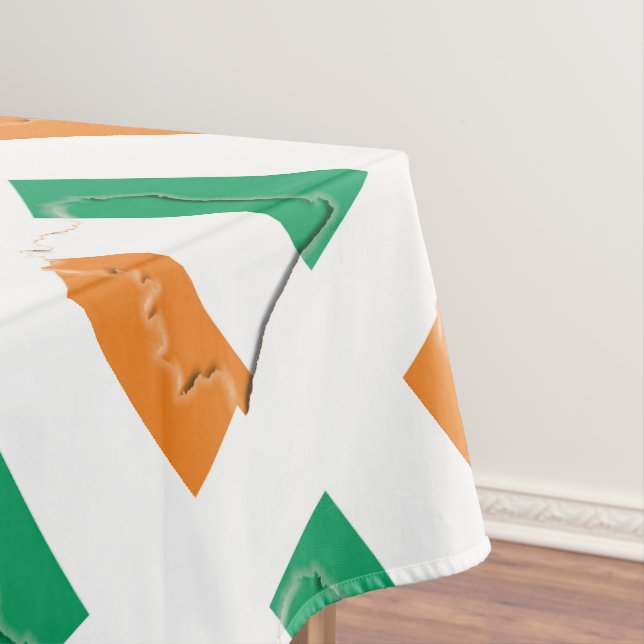 IVORY COAST FLAG MAP Stylish Patriotic Ivorian Tablecloth (In Situ)