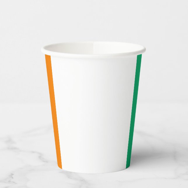 Ivory Coast Flag Paper Cups (Left)