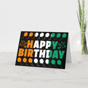 Ivory Coast Flag Patriotic Birthday Card