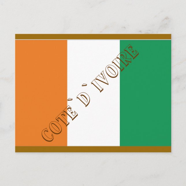 Ivory Coast flag Postcard (Front)
