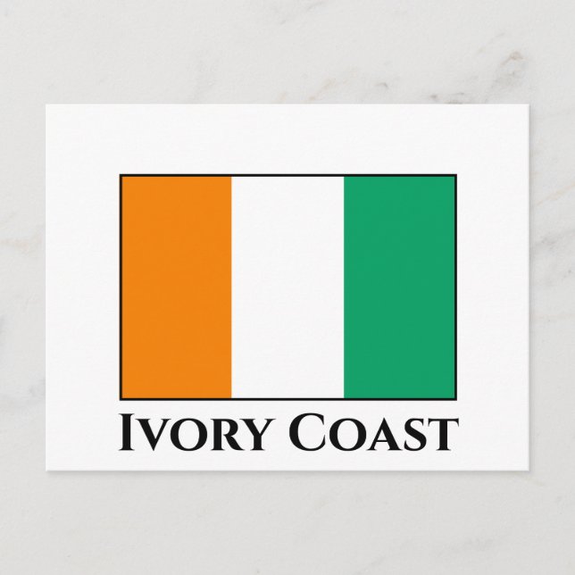 Ivory Coast Flag Postcard (Front)