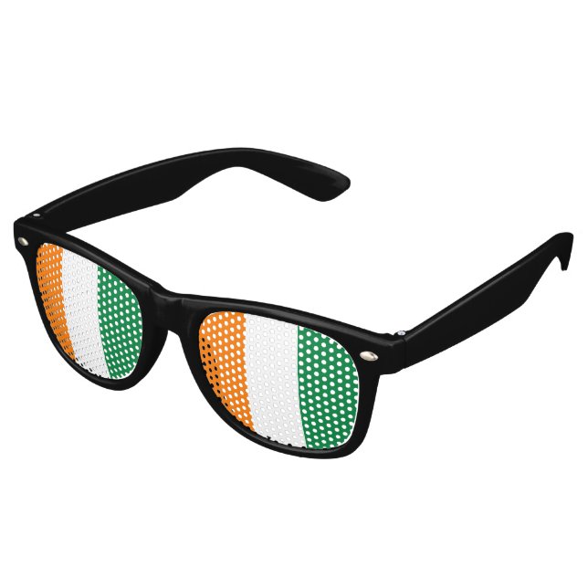 Ivory Coast flag Retro Sunglasses (Angled)
