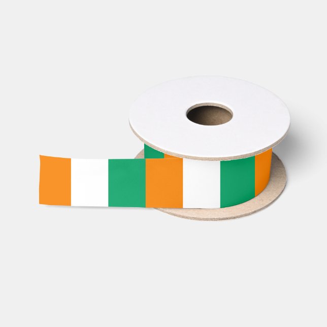 Ivory Coast Flag Satin Ribbon (Spool)