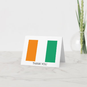 Ivory Coast Flag Thank You Card