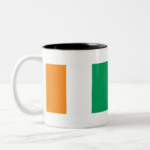 Ivory Coast Flag Two-Tone Coffee Mug