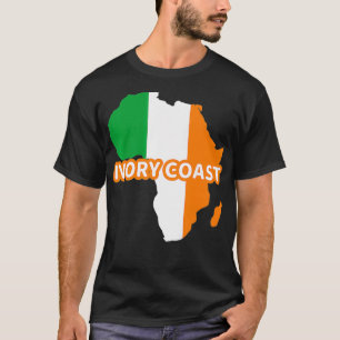 Ivory Coast Ivorians Pride Flag Map Africa Print P T-Shirt