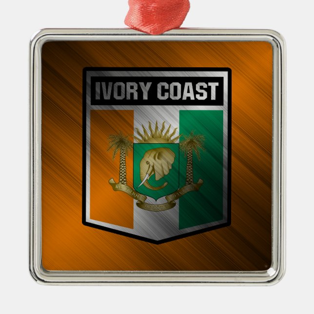 Ivory Coast Metal Ornament (Front)