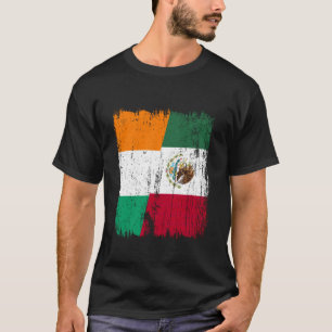Ivory Coast Mexico Half Flag Ivorian Mexican Herit T-Shirt