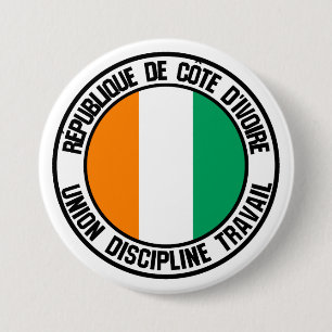 Ivory Coast Round Emblem 7.5 Cm Round Badge